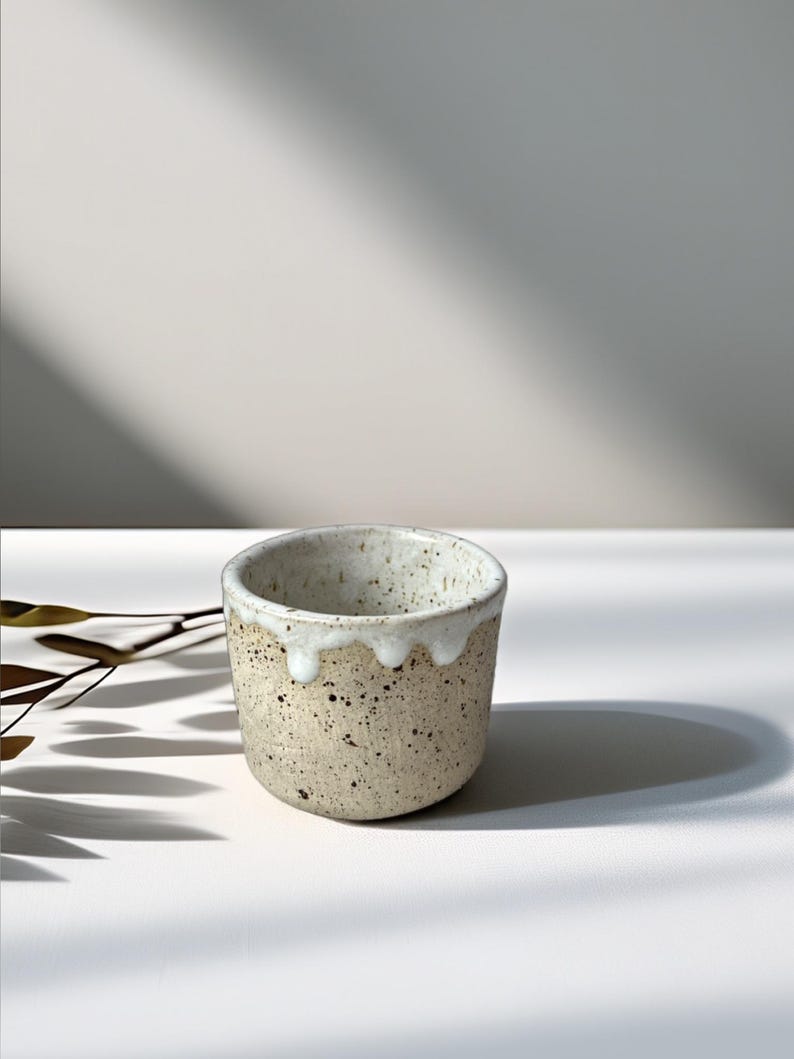 Traditioneller weiß glasierter Keramik-Blumentopf